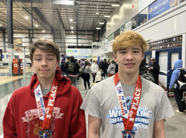 Jack (left) and JT (right) Sarchet stand together after both placing second in a tournament. Photo used with permission from Jack Sarchet.
